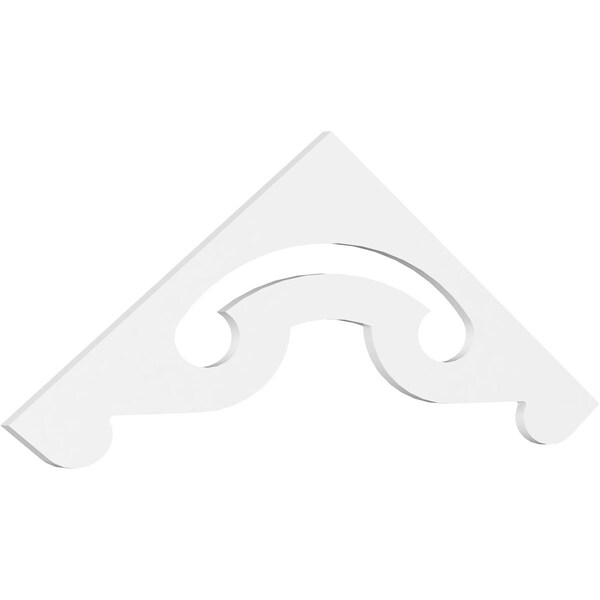 Ekena Millwork Pitch Northwest Architectural Grade PVC Gable Pediment, 72"W x 24"H x 1"P (8/12) GPP072X024X100NOR - main